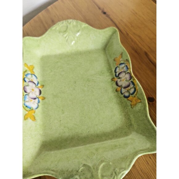 JAMES KENT Longton Vintage Square Pin Dish JAMES KENT Iris Daffodil 1156 - Picture 10 of 11